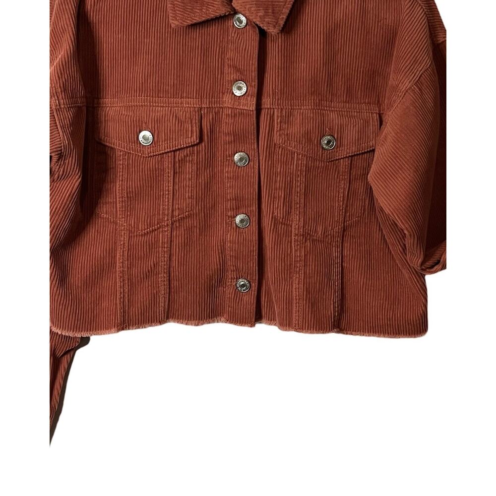 Forever 21 Shacket Size S Rust Color Button Up Co… - image 5